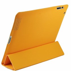 Чехол-книжка Jisoncase Executive Кожа для Apple iPad 2/3/4 (Цвет: Оранжевый) - фото 15438