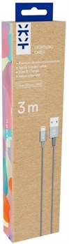 Кабель Mixberry Lightning-USB superlong (Цвет: Серый) - фото 15731