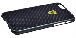 Чехол-накладка Ferrari для iPhone 6/6s Formula One Hard Real Carb Bk (Цвет: Чёрный) - фото 16136