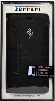 Чехол-накладка Ferrari для iPhone 6/6s plus F12 Booktype Black (Цвет: Чёрный) - фото 16181