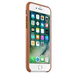 Оригинальный кожаный чехол-накладка Apple для iPhone 7/8, цвет «золотисто-коричневый» (MMY22ZM/A) - фото 16303