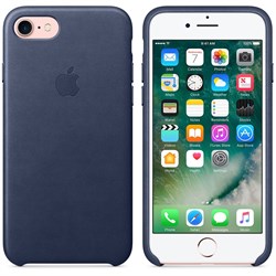 Оригинальный кожаный чехол-накладка Apple для iPhone 7/8, цвет «темно-синий» (MMY32ZM/A) - фото 16311