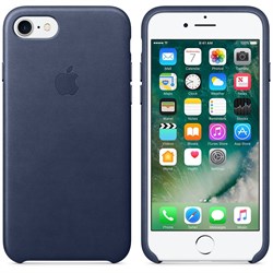 Оригинальный кожаный чехол-накладка Apple для iPhone 7/8, цвет «темно-синий» (MMY32ZM/A) - фото 16313