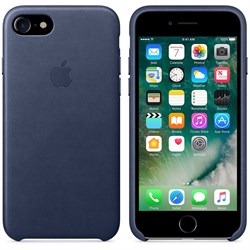Оригинальный кожаный чехол-накладка Apple для iPhone 7/8, цвет «темно-синий» (MMY32ZM/A) - фото 16315