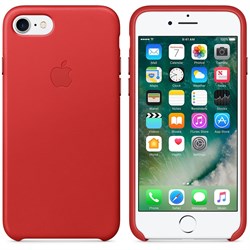 Оригинальный кожаный чехол-накладка Apple для iPhone 7/8, цвет «красный» (MMY62ZM/A) - фото 16341