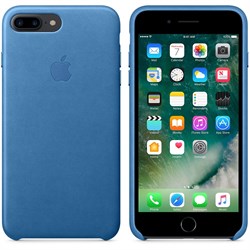 Оригинальный кожаный чехол-накладка Apple для iPhone 7 Plus/8 Plus, цвет «синее море» (MMYH2ZM/A) - фото 16366