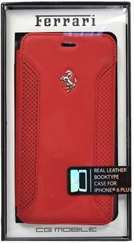 Чехол-накладка Ferrari для iPhone 6/6s plus F12 Booktype Red (Цвет: Красный) - фото 16431