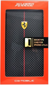 Чехол-книжка Ferrari для iPhone 6/6s plus Formula One Booktype Black (Цвет: Чёрный) - фото 16469