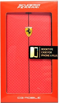 Чехол-книжка Ferrari для iPhone 6/6s plus Formula One Booktype Red (Цвет: Красный) - фото 16477