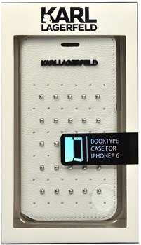 Чехол-книжка Karl Lagerfeld для iPhone 6/6s Trendy Booktype White (Цвет: Белый) - фото 16561