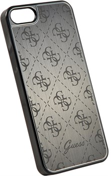 Чехол-накладка Guess Aluminium Plate для iPhone 5/5s/SE Hard Black (Цвет: Чёрный) (GUHCPSEMEBK) - фото 16964