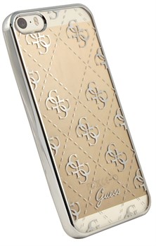 Чехол-накладка Guess для iPhone SE/5S 4G TRANSPARENT Hard TPU Silver (Цвет: Серый) - фото 16982