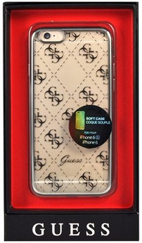 Чехол-накладка Guess для iPhone 6S 4G TRANSPARENT Hard TPU Silver (Цвет: Серый) - фото 17034