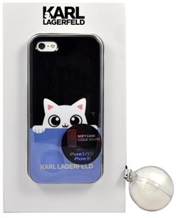 Чехол-накладка Lagerfeld для iPhone SE/5S K-Peek A Boo Hard TPU Blue/Black (Цвет: Голубой/Чёрный) - фото 17080