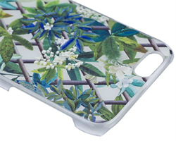 Чехол-накладка Lacroix для iPhone 6/6S CANOPY Malachite (Цвет: Белый с цветами) - фото 17159