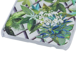 Чехол-накладка Lacroix для iPhone 6/6S CANOPY Malachite (Цвет: Белый с цветами) - фото 17160