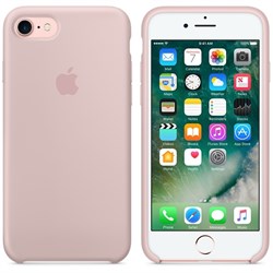 Оригинальный силиконовый чехол-накладка Apple для iPhone 7/8, цвет «розовый песок»  (MMX12ZM/A) - фото 17263