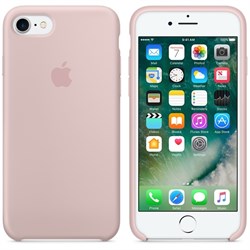 Оригинальный силиконовый чехол-накладка Apple для iPhone 7/8, цвет «розовый песок»  (MMX12ZM/A) - фото 17264