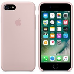 Оригинальный силиконовый чехол-накладка Apple для iPhone 7/8, цвет «розовый песок»  (MMX12ZM/A) - фото 17266