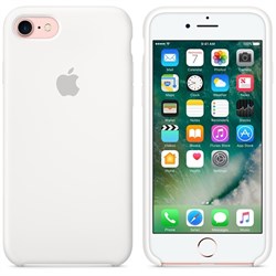 Оригинальный силиконовый чехол-накладка Apple для iPhone 7/8, цвет «белый цвет»  (MMWF2ZM/A) - фото 17345