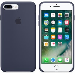 Оригинальный силиконовый чехол-накладка Apple для iPhone 7 Plus/8 Plus, цвет «темно-синий»  (MMQU2ZM/A) - фото 17372