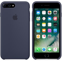 Оригинальный силиконовый чехол-накладка Apple для iPhone 7 Plus/8 Plus, цвет «темно-синий»  (MMQU2ZM/A) - фото 17374