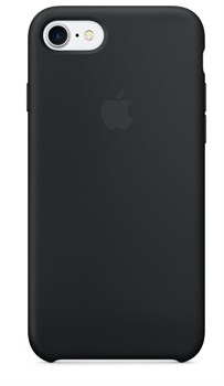 Оригинальный силиконовый чехол-накладка Apple для iPhone 7/8, цвет «чёрный цвет»  (MMW82ZM/A) - фото 17752