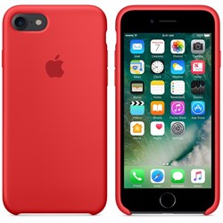Оригинальный силиконовый чехол-накладка Apple для iPhone 7/8, цвет «(PRODUCT)RED»  (MMWN2ZM/A) - фото 17766