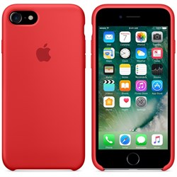 Оригинальный силиконовый чехол-накладка Apple для iPhone 7/8, цвет «(PRODUCT)RED»  (MMWN2ZM/A) - фото 17768