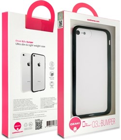 Чехол-накладка Ozaki O!coat 0.3+Bumper для iPhone 7/8 «Цвет: черный» (oc738bk) - фото 18359