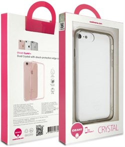 Чехол-накладка Ozaki O!coat Crystal+ для iPhone 7/8 «Цвет: Прозрачный-черный» (oc739bk) - фото 18367