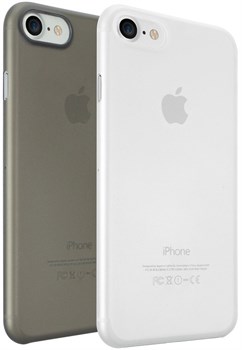 Набор из двух чехлов-накладок Ozaki 0.3 Jelly для iPhone 7/8 «Цвет:  Прозрачный и черный» (OC720CK) - фото 18421