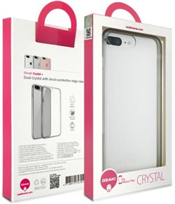 Чехол-накладка Ozaki O!coat Crystal+ для iPhone 7 Plus/8 Plus  «Цвет: Прозрачный/черный» (OC747BK) - фото 18470