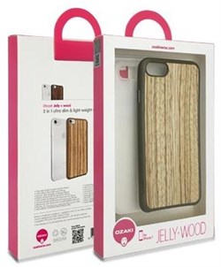 Чехол-накладка Ozaki O!coat 0.3+Bumper для iPhone 7/8,   «Цвет: Ozaki Jelly: прозрачный/Ozaki Wood: бежево-коричневый» (OC721ZC) - фото 18523