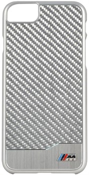 Чехол-накладка BMW для iPhone 7/8 M-Collection Aluminium&Carbon Hard Silver, цвет «серебряный» (BMHCP7MDCS) - фото 18533