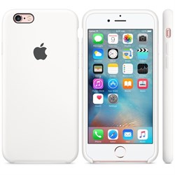 Оригинальный силиконовый чехол-накладка Apple для iPhone 6/6s цвет «белый» (MKY12ZM/A) - фото 18721