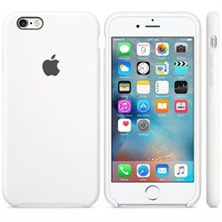 Оригинальный силиконовый чехол-накладка Apple для iPhone 6/6s цвет «белый» (MKY12ZM/A) - фото 18722
