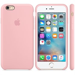 Оригинальный силиконовый чехол-накладка Apple для iPhone 6/6s цвет «Розовый» (MM622ZM/A) - фото 19152