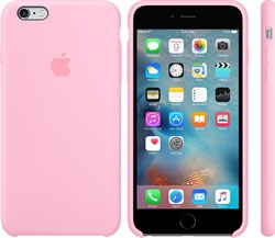 Оригинальный силиконовый чехол-накладка Apple для iPhone 6/6s Plus цвет «светло-розовый» (MM6D2ZM/A) - фото 19664