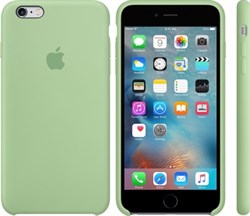 Оригинальный силиконовый чехол-накладка Apple для iPhone 6/6s Plus цвет «мятный» (MM692ZM/A) - фото 19684