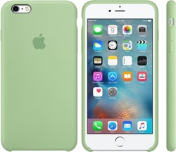 Оригинальный силиконовый чехол-накладка Apple для iPhone 6/6s Plus цвет «мятный» (MM692ZM/A) - фото 19685