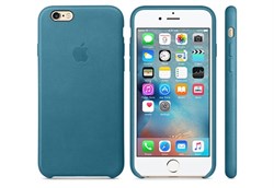 Оригинальный кожаный чехол-накладка Apple для iPhone 6/6s цвет «Океанская синева» (MM4G2ZM/A) - фото 19720