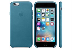 Оригинальный кожаный чехол-накладка Apple для iPhone 6/6s цвет «Океанская синева» (MM4G2ZM/A) - фото 19721