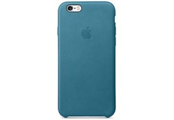 Оригинальный кожаный чехол-накладка Apple для iPhone 6/6s цвет «Океанская синева» (MM4G2ZM/A) - фото 19722