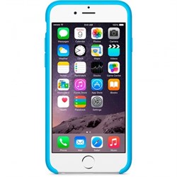 ОРИГИНАЛЬНЫЙ КОЖАНЫЙ ЧЕХОЛ-НАКЛАДКА APPLE ДЛЯ IPHONE 6 ЦВЕТ «Голубой» (MGQJ2ZM/A) - фото 20185