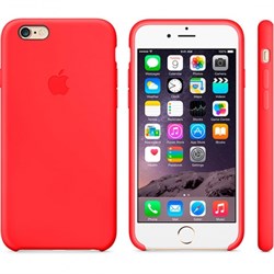 ОРИГИНАЛЬНЫЙ КОЖАНЫЙ ЧЕХОЛ-НАКЛАДКА APPLE ДЛЯ IPHONE 6 ЦВЕТ «Красный» (MGQH2ZM/A) - фото 20245