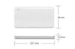 Внешний аккумулятор Xiaomi (Mi) ZMI Power 2 10000 mAh, цвет "Белый" (QB810) - фото 20976