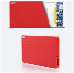 Внешний аккумулятор Xiaomi (Mi) ZMI Power 2 10000 mAh, цвет "Красный" (PB810) - фото 22549