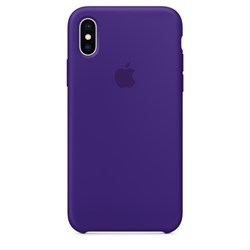 Оригинальный силиконовый чехол-накладка Apple для iPhone X, цвет «Ультрафиолет»  (MQT72ZM/A) - фото 22919