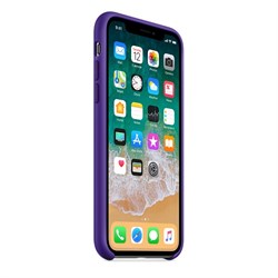 Оригинальный силиконовый чехол-накладка Apple для iPhone X, цвет «Ультрафиолет»  (MQT72ZM/A) - фото 22921